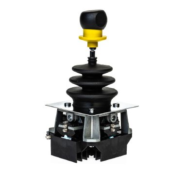 Crane cabin joystick controls and monitoring displays