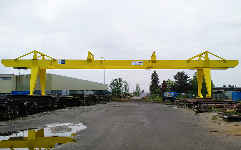 Wimac double girder gantry crane &mdash; heavy-duty twin-beam portal manufactured in Konya, Turkey