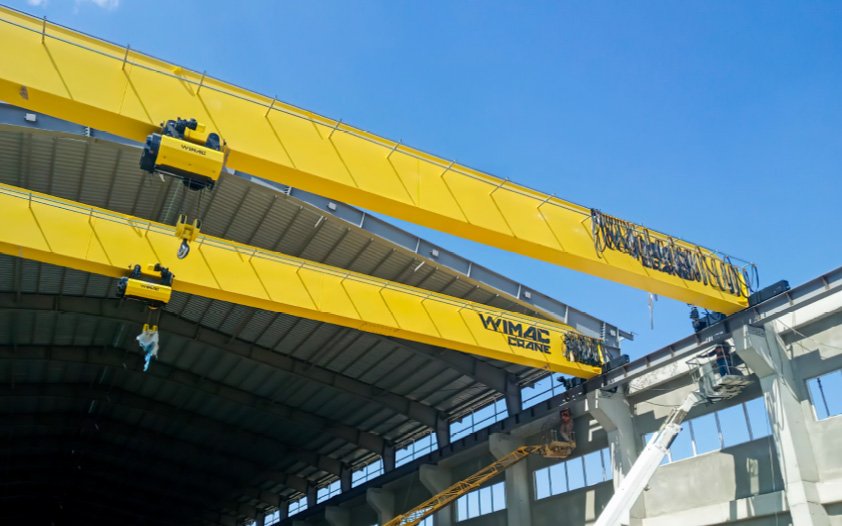 Wimac single girder overhead crane (EOT bridge crane) manufactured in Konya, Turkey — single-girder bridge with hoist trolley