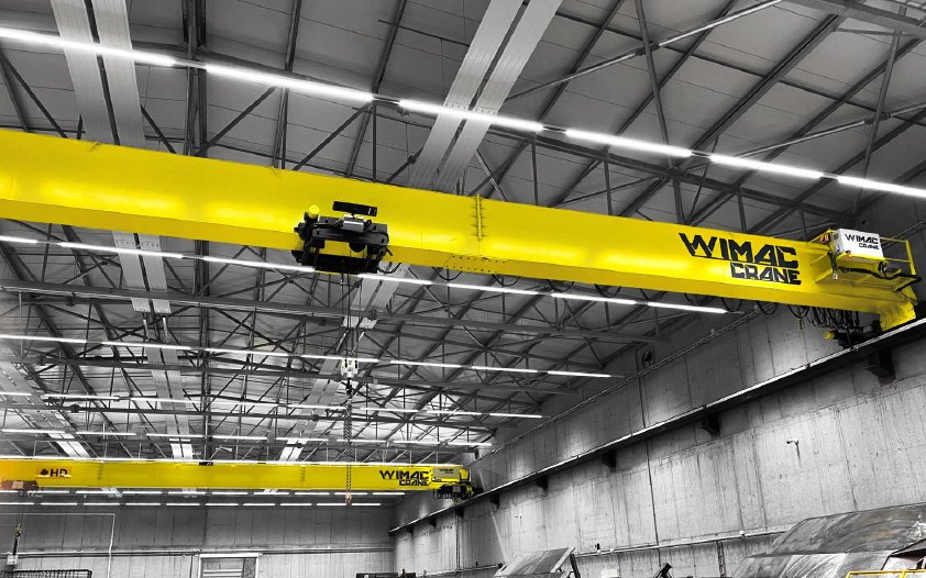 Single girder overhead bridge crane with hoist running along the main girder — economical light-to-medium duty lifting